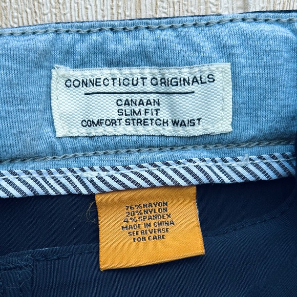 Tailor Vintage 30/32 Navy Chinos Connecticut Canaan - Picture 5 of 9